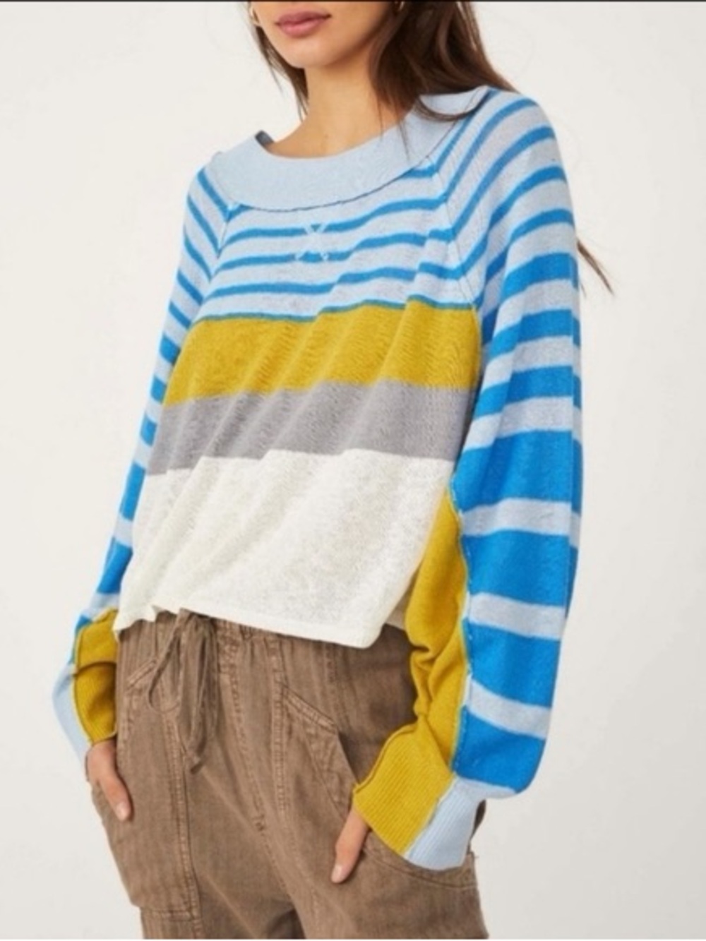Free People | Block Party Pullover Light Linen Sweater